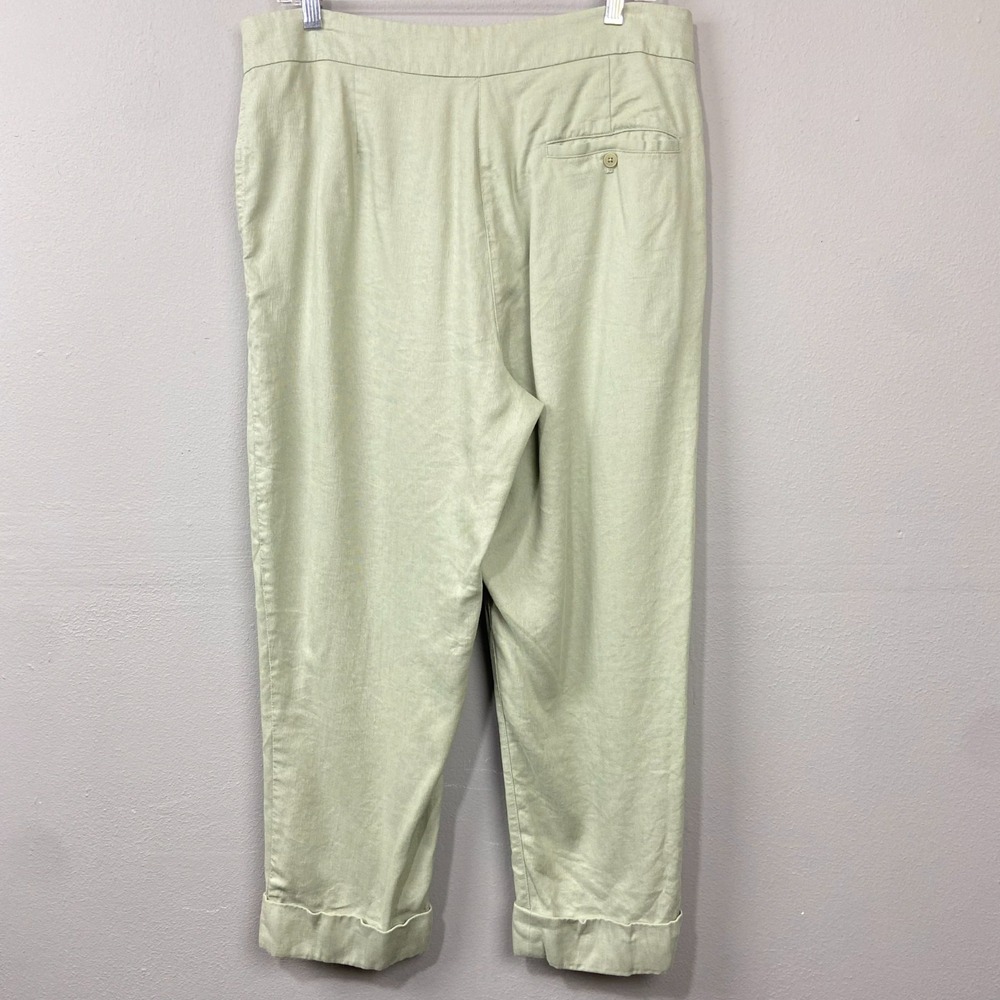 Wilfred Aritzia Wilfred Allant Linen Blend Trousers High Waist Cropped Size 12 - Picture 8 of 13
